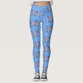 Funny squid school met bubbels cartoon leggings (Voorkant)