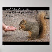 Funny Squirrel "Als het leven je zoete tarten geef Poster (Voorkant)