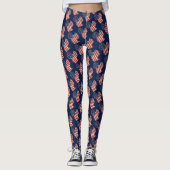 Funny Squirrel American Flag Leggings (Voorkant)