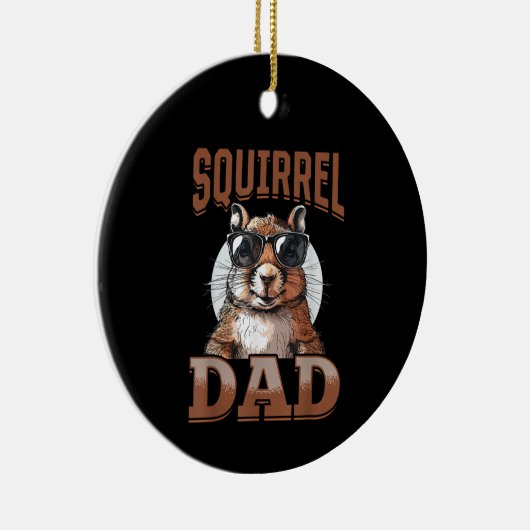 Funny Squirrel Animal Squirrel Dad Keramisch Ornament (Rechts)