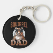 Funny Squirrel Animal Squirrel Dad Sleutelhanger (Achterkant)