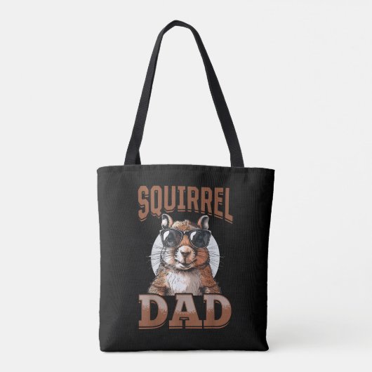 Funny Squirrel Animal Squirrel Dad Tote Bag (Achterkant)