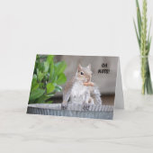 Funny Squirrel Belated Birthday Bedankkaart (Voorkant)