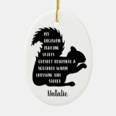 Funny Squirrel Besluitvorming vaardigheden Keramisch Ornament (Voorkant)