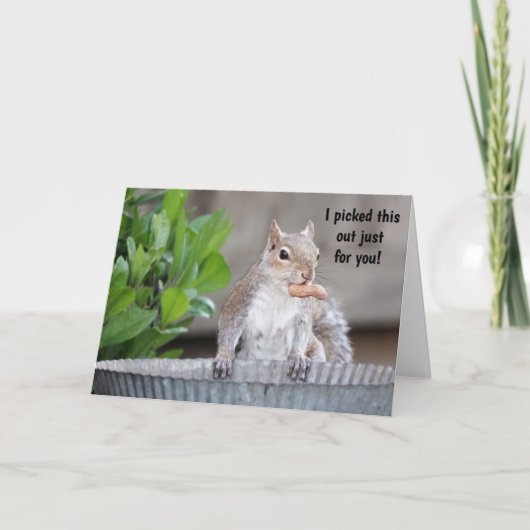 Funny squirrel Birthday voor goede vriend Kaart (Voorkant)