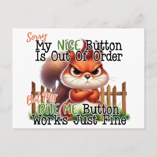 Funny Squirrel Briefkaart (Voorkant)