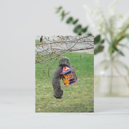 Funny Squirrel Briefkaart (Staand voorkant)