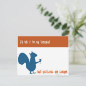 Funny squirrel briefkaart voor vrienden (Staand voorkant)