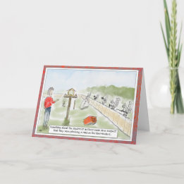 Funny Squirrel Cartoon Birthday Wenskaart Kaart