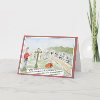 Funny Squirrel Cartoon Birthday Wenskaart Kaart