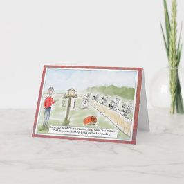 Funny Squirrel Cartoon Birthday Wenskaart Kaart