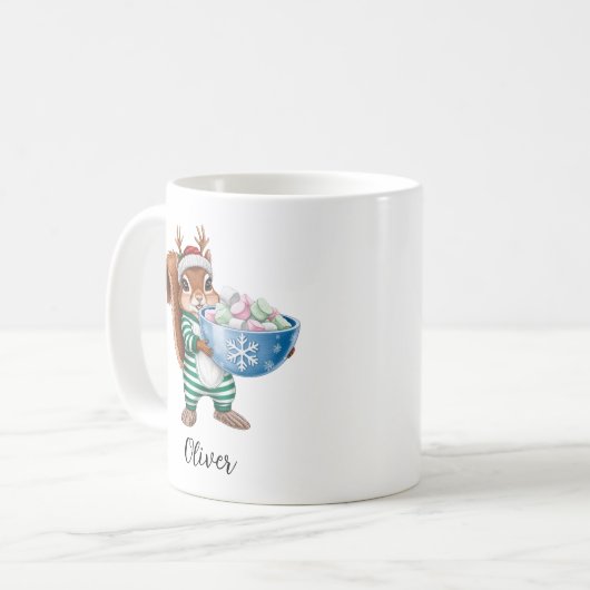 Funny Squirrel Christmas Mok (Voorkant links)