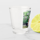 Funny Squirrel Deez Nuts ongeschikte foto van Humo Shot Glas (Links)