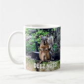 Funny Squirrel Deez Nuts ongeschikte Humor Koffiemok (Links)