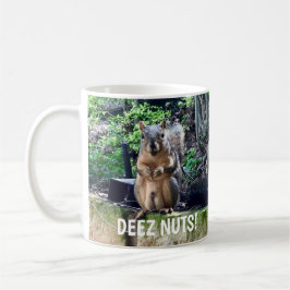 Funny Squirrel Deez Nuts ongeschikte Humor Koffiemok