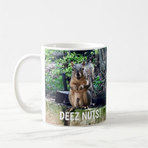 Funny Squirrel Deez Nuts ongeschikte Humor Koffiemok