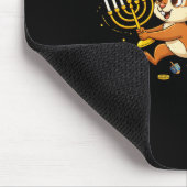 Funny Squirrel Dreidel Menorah Hanukkah Kids Women Muismat (Hoek)