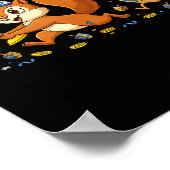 Funny Squirrel Dreidel Menorah Hanukkah Kids Women Poster (Hoek)