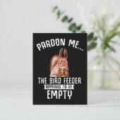 Funny Squirrel Empty Bird Feeder Squirrels Briefkaart (Staand voorkant)
