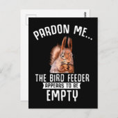 Funny Squirrel Empty Bird Feeder Squirrels Briefkaart (Voorkant / Achterkant)