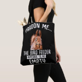 Funny Squirrel Empty Bird Feeder Squirrels Tote Bag (Dichtbij)