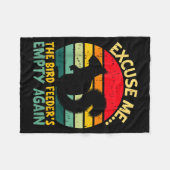 Funny Squirrel Excuse Me, Bird Feeder's Empty Agai Fleece Deken (Voorkant (Horizontaal))