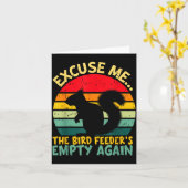 Funny Squirrel Excuse Me, Bird Feeder's Empty Agai Kaart (Gele Bloem)