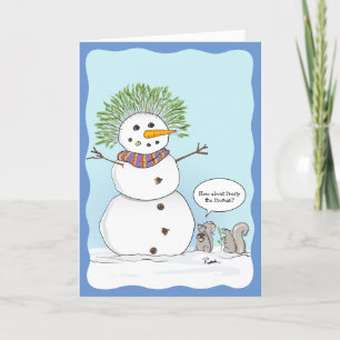 Funny Squirrel Frosty kerst Feestdagen Kaart