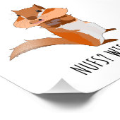 Funny Squirrel funny Saying Mouth full Nuts Joke Foto Afdruk (Hoek)