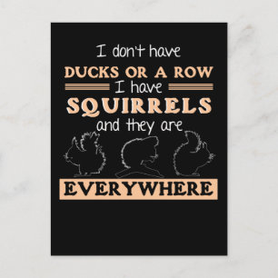 Funny Squirrel Garden Humor Squirrels Joke Briefkaart