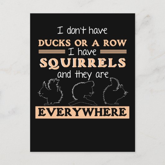 Funny Squirrel Garden Humor Squirrels Joke Briefkaart (Voorkant)