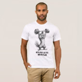 Funny Squirrel Gym TShirt – Weightlifting Chipmunk (Voorkant volledig)