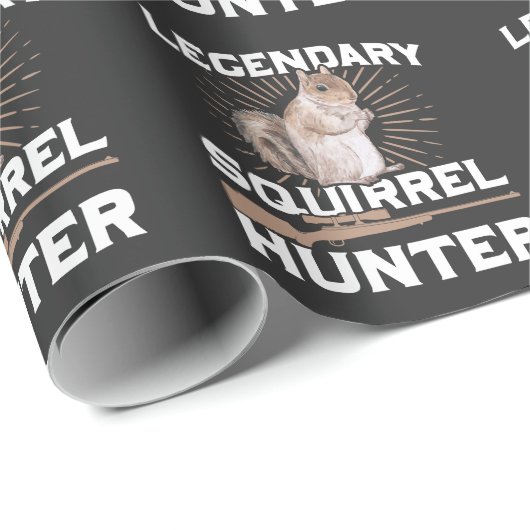 Funny Squirrel Hunting Quote Forent Animal Hunter Cadeaupapier (Rol Hoek)