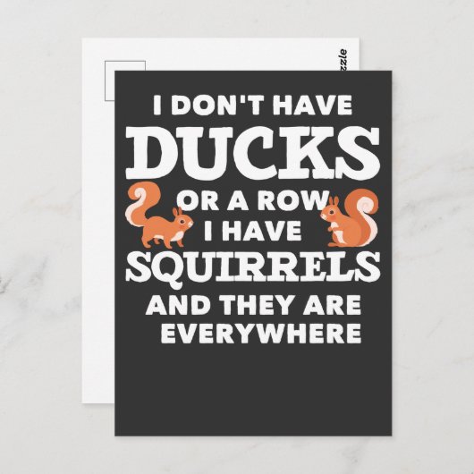 Funny Squirrel Joke Hilarious Rodent Humor Briefkaart (Voorkant / Achterkant)