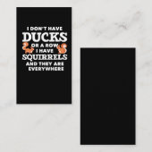 Funny Squirrel Joke Hilarious Rodent Humor Visitekaartje (Voorkant / Achterkant)