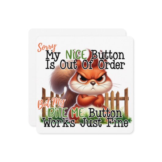 Funny Squirrel Kaart (Voorkant / Achterkant in situ)