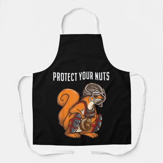 Funny Squirrel Lover Baseball Catcher Gift Boys Gi Schort (Voorkant)