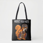 Funny Squirrel Lover Baseball Catcher Gift Boys Gi Tote Bag (Voorkant)