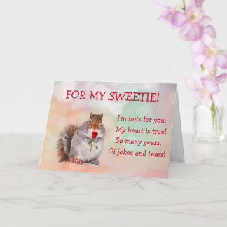 Funny Squirrel Poetry Birthday Kaart