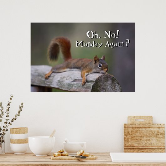 Funny Squirrel Poster (Keuken)