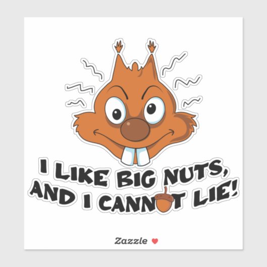 Funny Squirrel Pun Sticker (Vel)