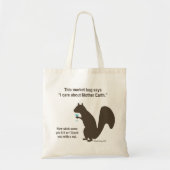 Funny squirrel shopping bag tote bag (Voorkant)