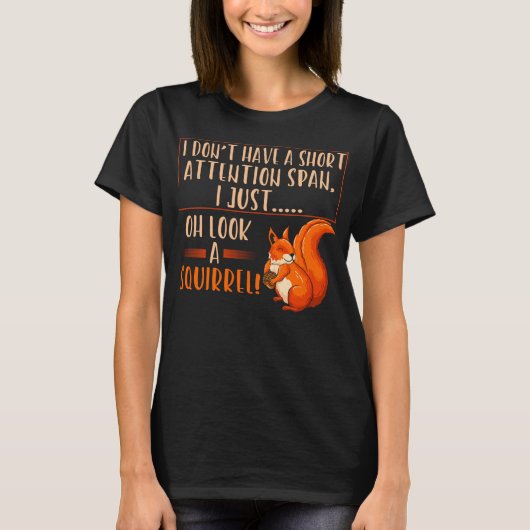 Funny Squirrel Short Let Men Women Squirrels T-shirt (Voorkant)