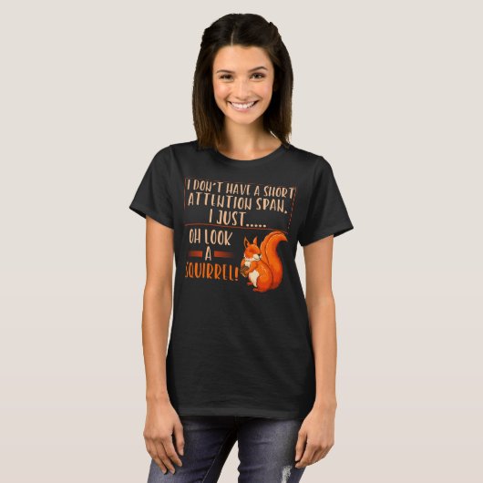 Funny Squirrel Short Let Men Women Squirrels T-shirt (Voorkant volledig)