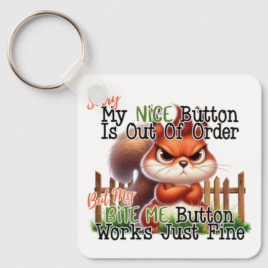 Funny Squirrel Sleutelhanger (Voorkant)