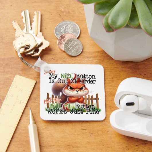 Funny Squirrel Sleutelhanger (Bureau)