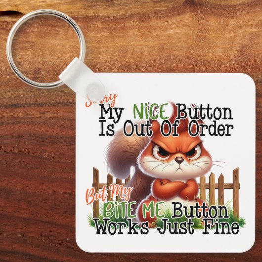 Funny Squirrel Sleutelhanger (Voorkant)