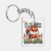 Funny Squirrel Sleutelhanger (Voorkant Links)