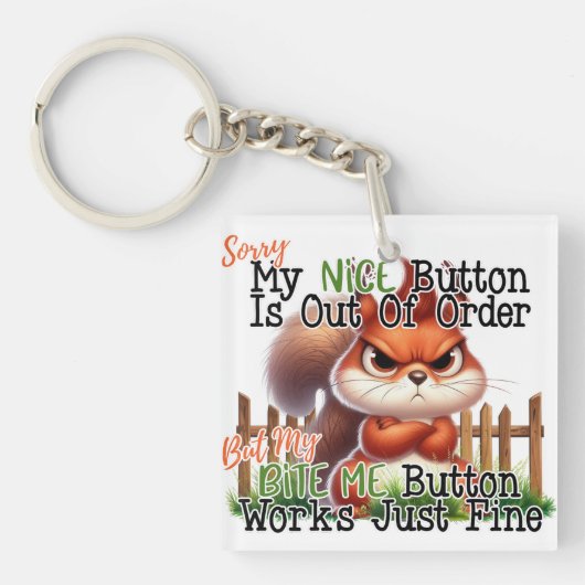 Funny Squirrel Sleutelhanger (Voorkant)