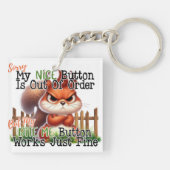 Funny Squirrel Sleutelhanger (Achterkant)